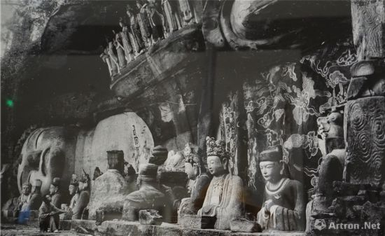寶頂山大佛灣第11號釋迦涅槃圣跡圖中國營造學(xué)社1940年